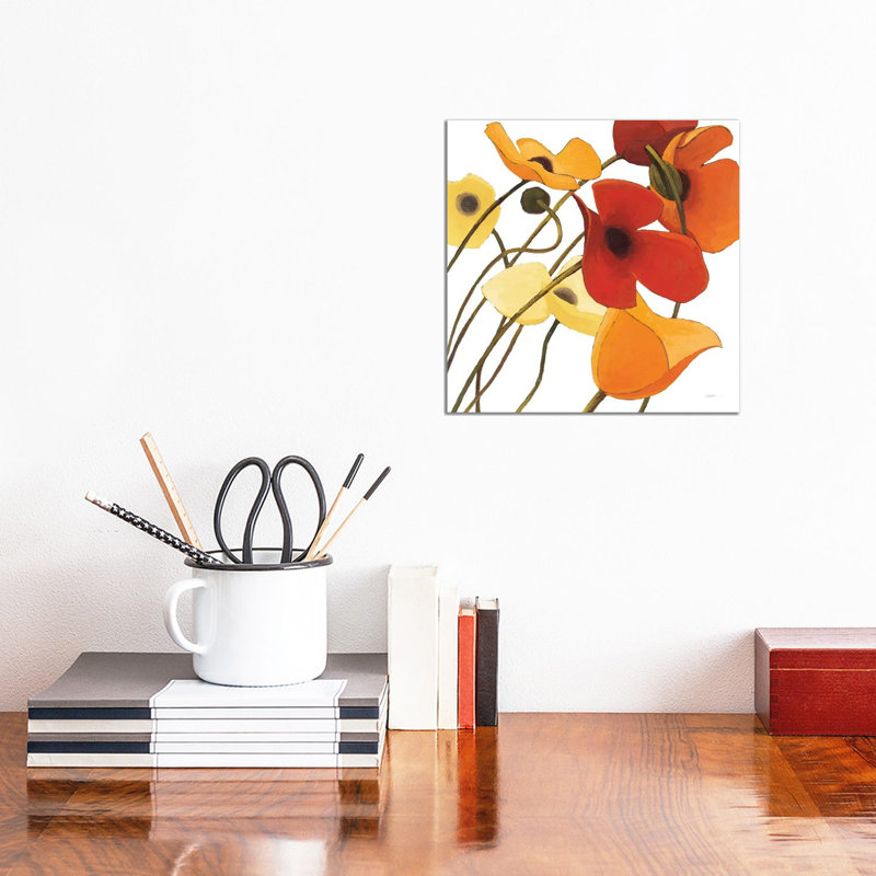 Up Two On White Yellow by Shirley Novak - Wrapped Canvas Painting, 30.48cm H x 30.48cm W x 1.91cm D