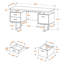 Bureau d'ordinateur 2 tiroirs Frey