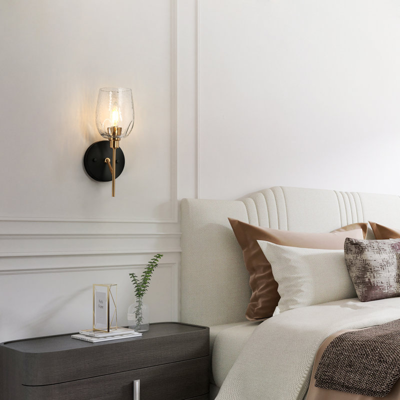 1-Light Swing Arm Wall Sconce Bath Vanity Light 12.2 in Height