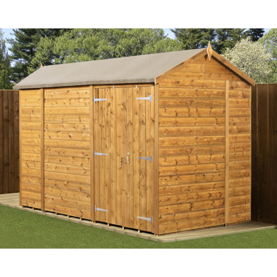 Modular Apex Garden Shed No Windows Double Door