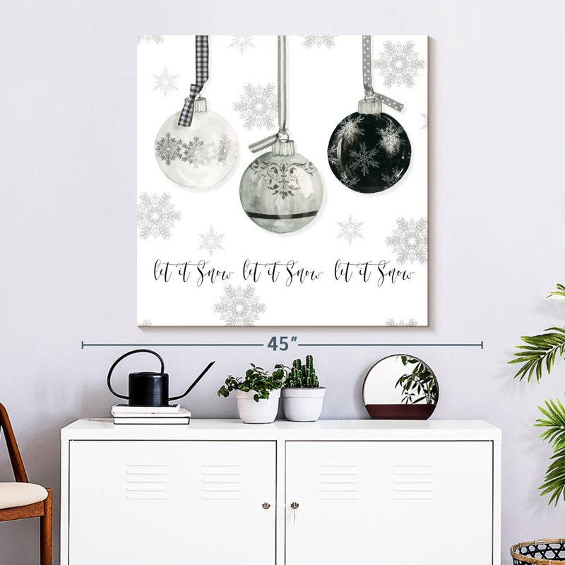 Lelend Let It Snow Ornaments, 33" H x 33" W