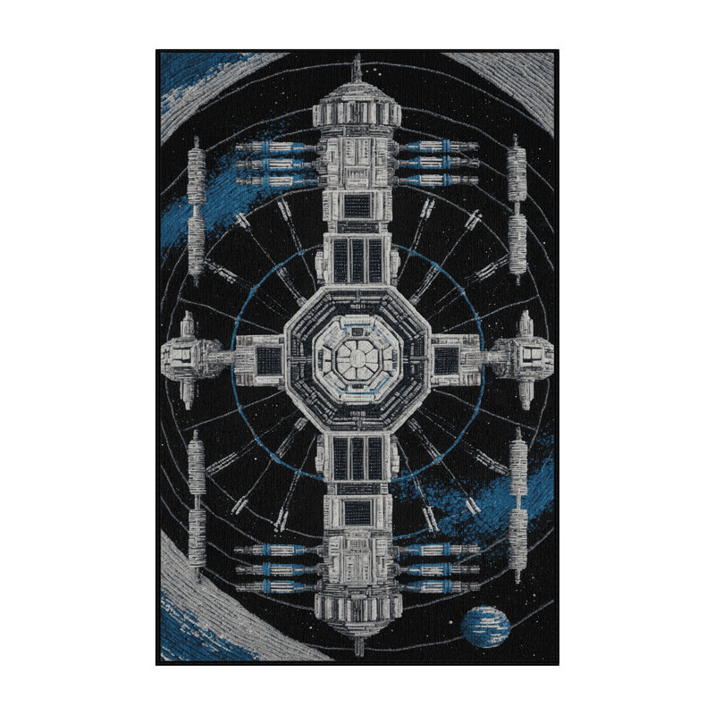 Tapis noir lavable à la machine, Rectangulaire 2 pi x 3 pi