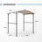 8x5 Ft BBQ Outdoor Patio Grill Gazebo With Mesh Side Shelves, Safety Tool Hooks And UV-Resistant Canopy for Sun and Light Rain ( Set of 2 )