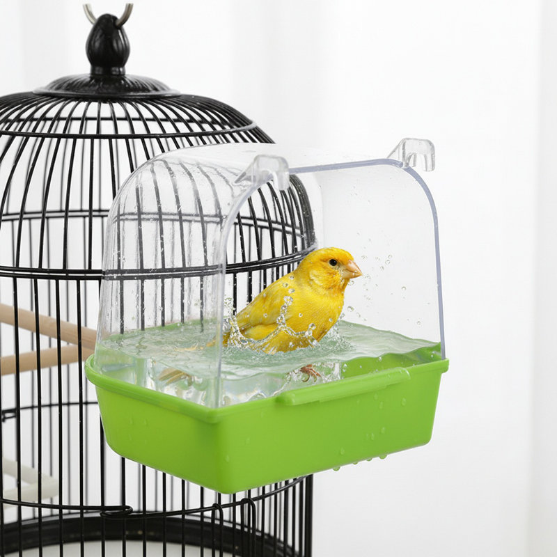 Baignoire pour oiseaux 5,12 x 5,12 x 5,3 po, Vert
