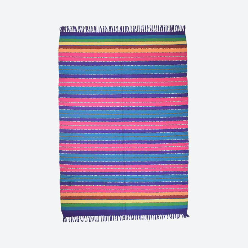 Angeline Rectangle 140 cm x 200 cm Striped Hand Woven Indoor / Outdoor Area Rug