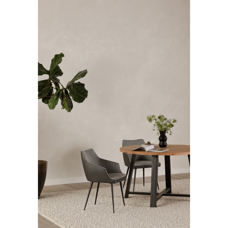 Verena 18.5'' H Upholstered Metal Armchair, Gray
