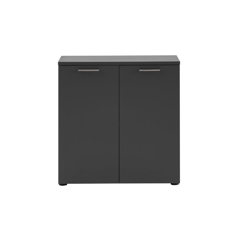 2 -Door 1 -Shelf Vertical Filing Cabinet, Anthracite