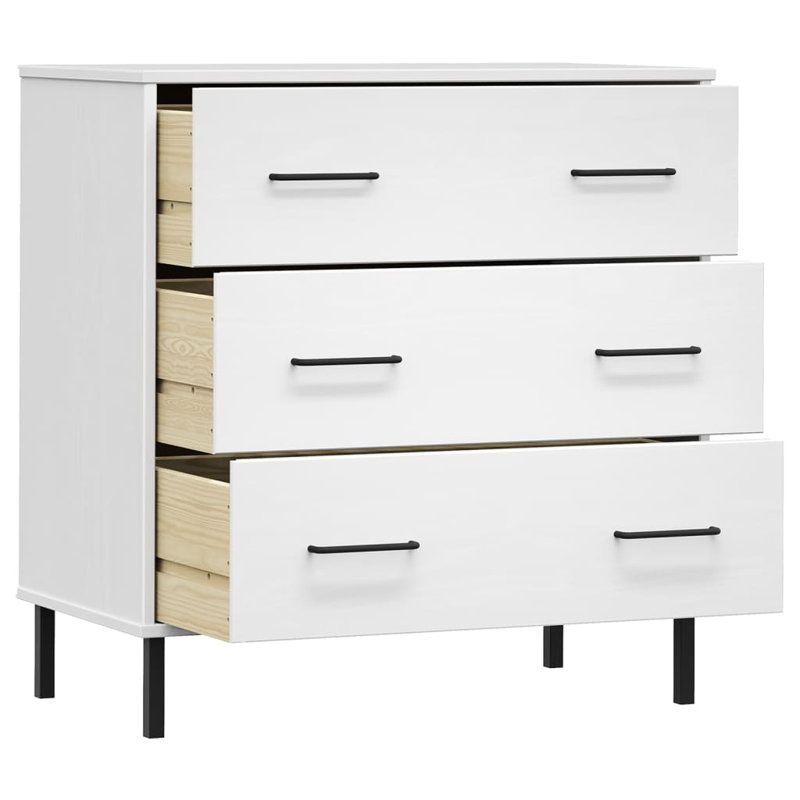 Keerti 77cm Solid Wood Sideboard, White