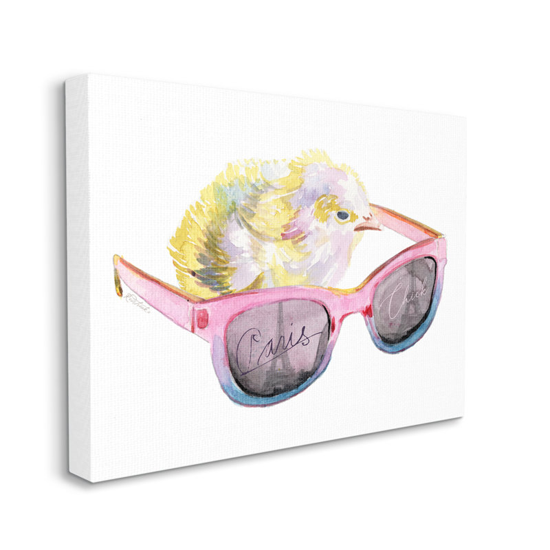 «Paris Chick Glam Pink» par Jennifer Redstreake - peinture sur toile tendue, H 16 po x l 20 po x P 1,5 po, Toile tendue
