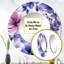 Romaio exquis mauve beauté motif floral - grand miroir floral, miroir mural rond de style chalet, impression sur métal-893500836