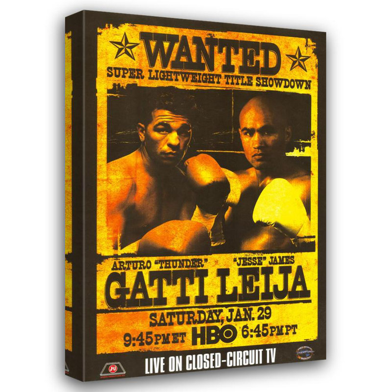 Arturo Gatti contre James Leja, H 18 po x l 12 po