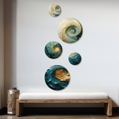 Majestic Motion Teal Spiral - Abstract Spirals