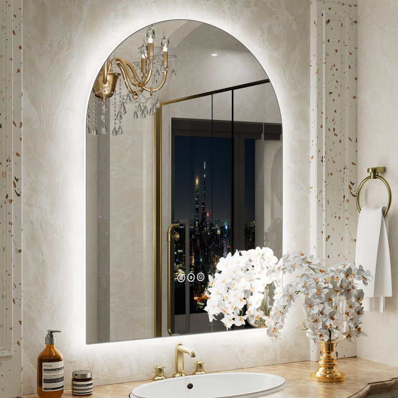 Aevar UL Certified LED Anti-Fog Tempered Glass Bathroom/Vanity Mirror with 3-Year Warranty, 30" x 22"