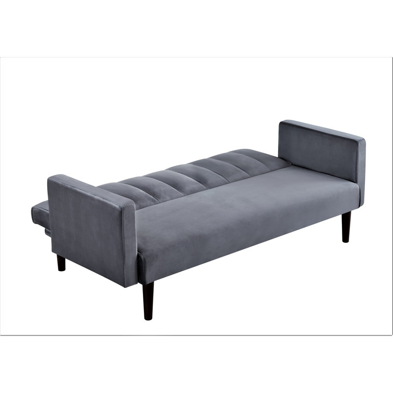 72 inches wide convertible sofa bed, Gray Polyester