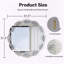 Miroir mural rond Silver Crush Diamond, 80 cm (31,5 pouces), cadre ondulé, idéal pour le salon, la salle de bain, la chambre ou le couloir.-1083911792