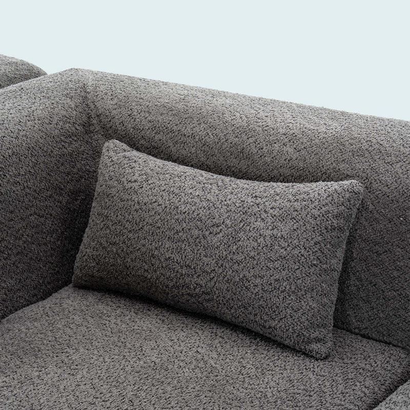 Canapé long 144 po, Gris
