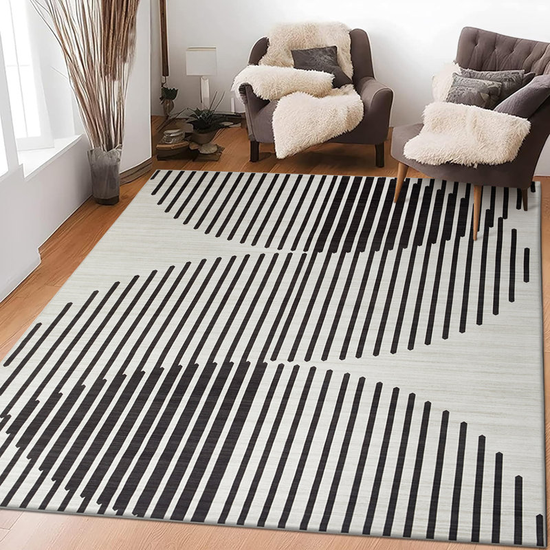 Oriental Machine Tufted Shag Area Rug, Rectangle 120 x 170cm