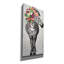Art mural épique «Zebra On Grey» par Heather Gauthier, 20 po x 40 po