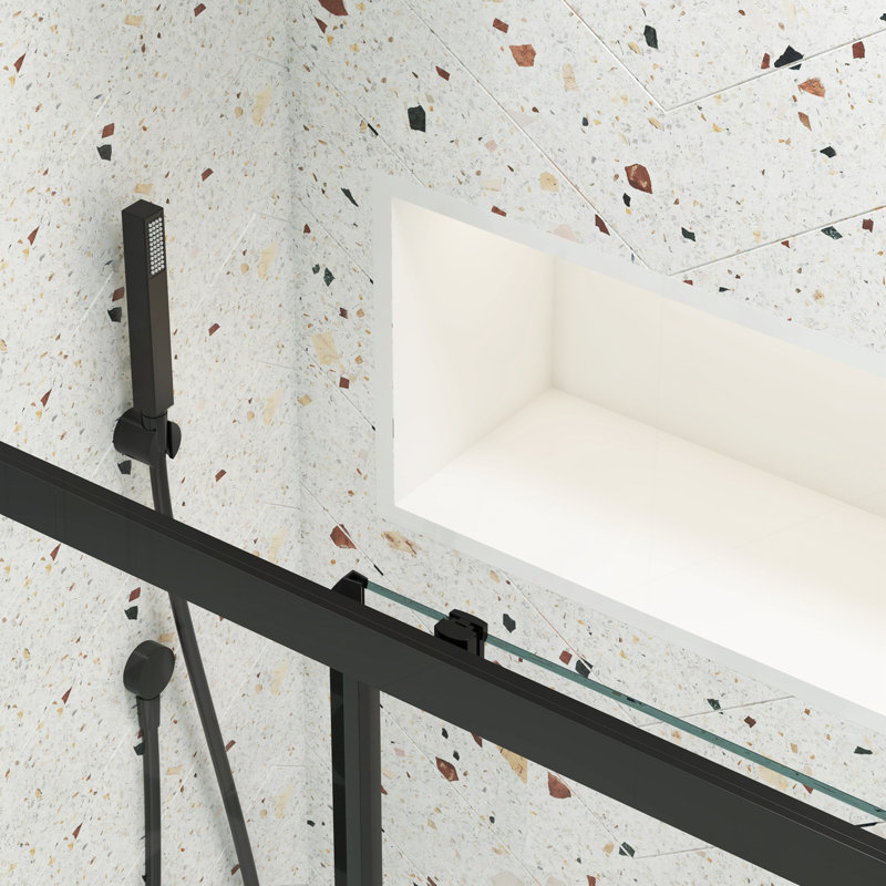 Advanced Sliding Shower Door with Premium Features for Ultimate Shower Experience, Matte Black