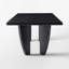 Bureau rectangulaire en bois massif noir-828759914