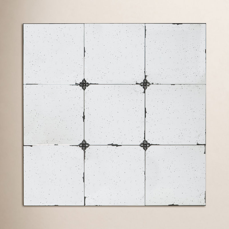 Emilio Mirror in Black, Square, 35.8" x 35.8"
