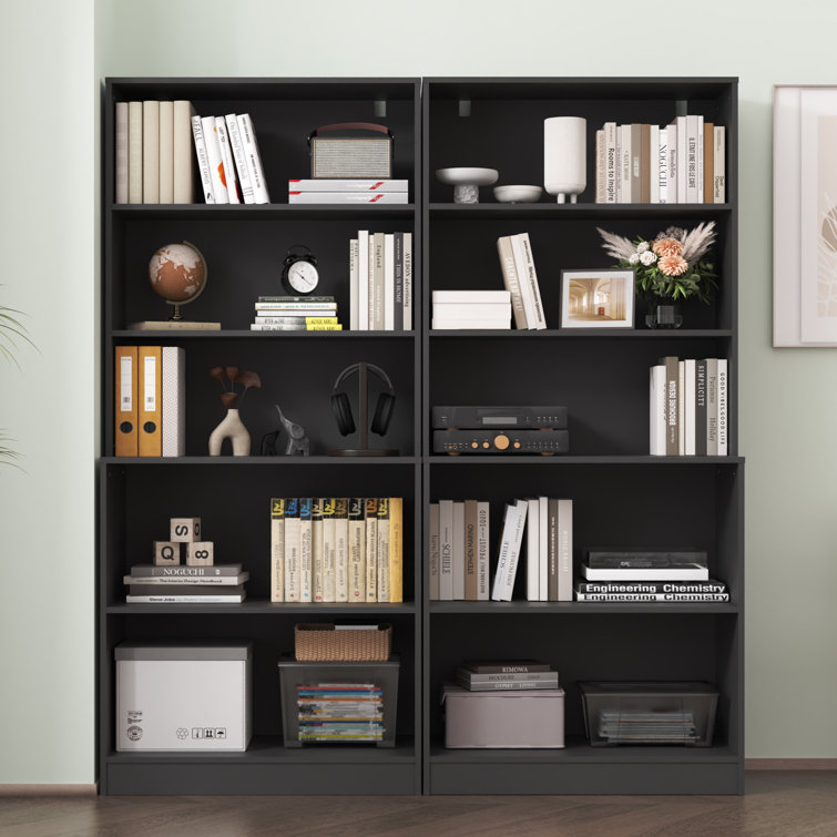 5 Tier Book Shelf,  71" H Large Bookcase, Standing Wood Display Book Shelf For Living Room, Office, Library