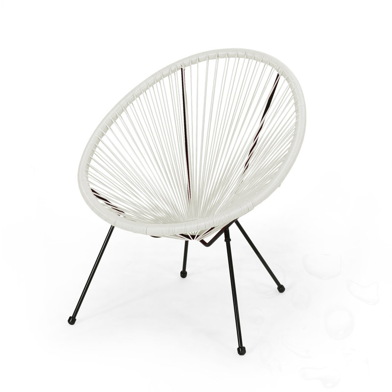Méridienne d'extérieur en rotin (ensemble de 2), Blanc