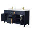 Beckett 66" Freestanding Double Bathroom Vanity with Cultured Marble Top-473309662-481319800-473309635