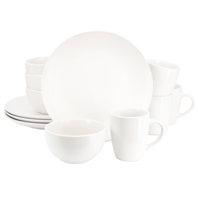 Gibson Home Everyday Plus 12 Piece Round Stoneware Dinnerware Set