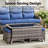 5-7 Person Outdoor Wicker Patio Conversation Set With Ottomans-678485409-678485415