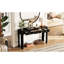- Console orientée avec coins arrondis, 3 tiroirs, finition noire, pour les maisons familiales de ton rustique, idéal pour le salon et le couloir
