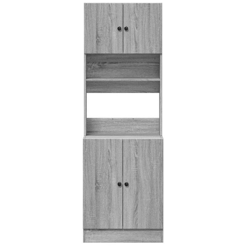 Kitchen Cabinet 60X50x180 Cm Engineered Wood, Grey Sonoma