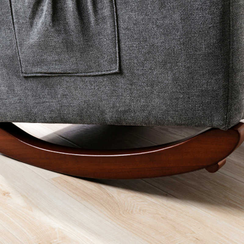 Chaise berçante rembourrée capitonnée Faymon, Gris