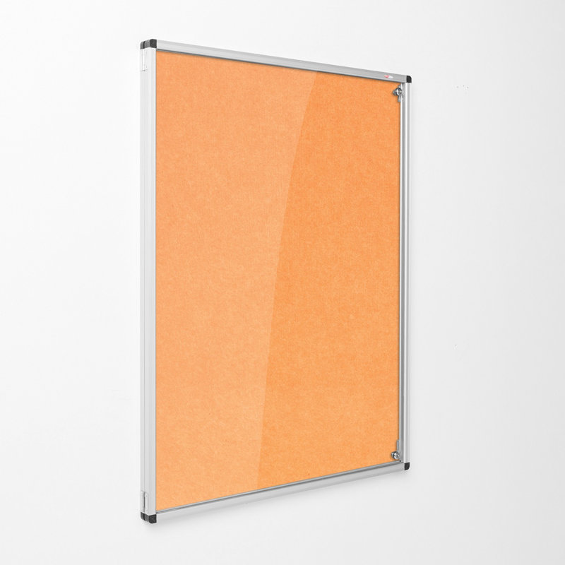 Wall Mounted Bulletin Board, Orange, 120cm H x 90cm W