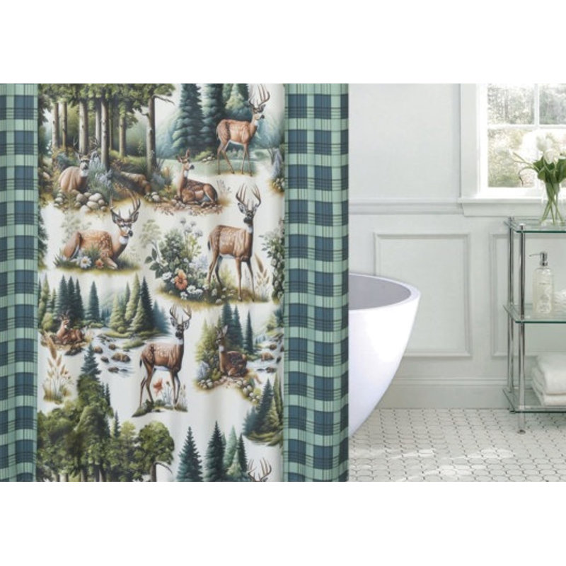 Deer Forest Heaven Woodland Shower Curtain