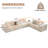 Brigitte Corduroy Upholstered Sectional 6-Piece Modular Sofa Set-1331712945
