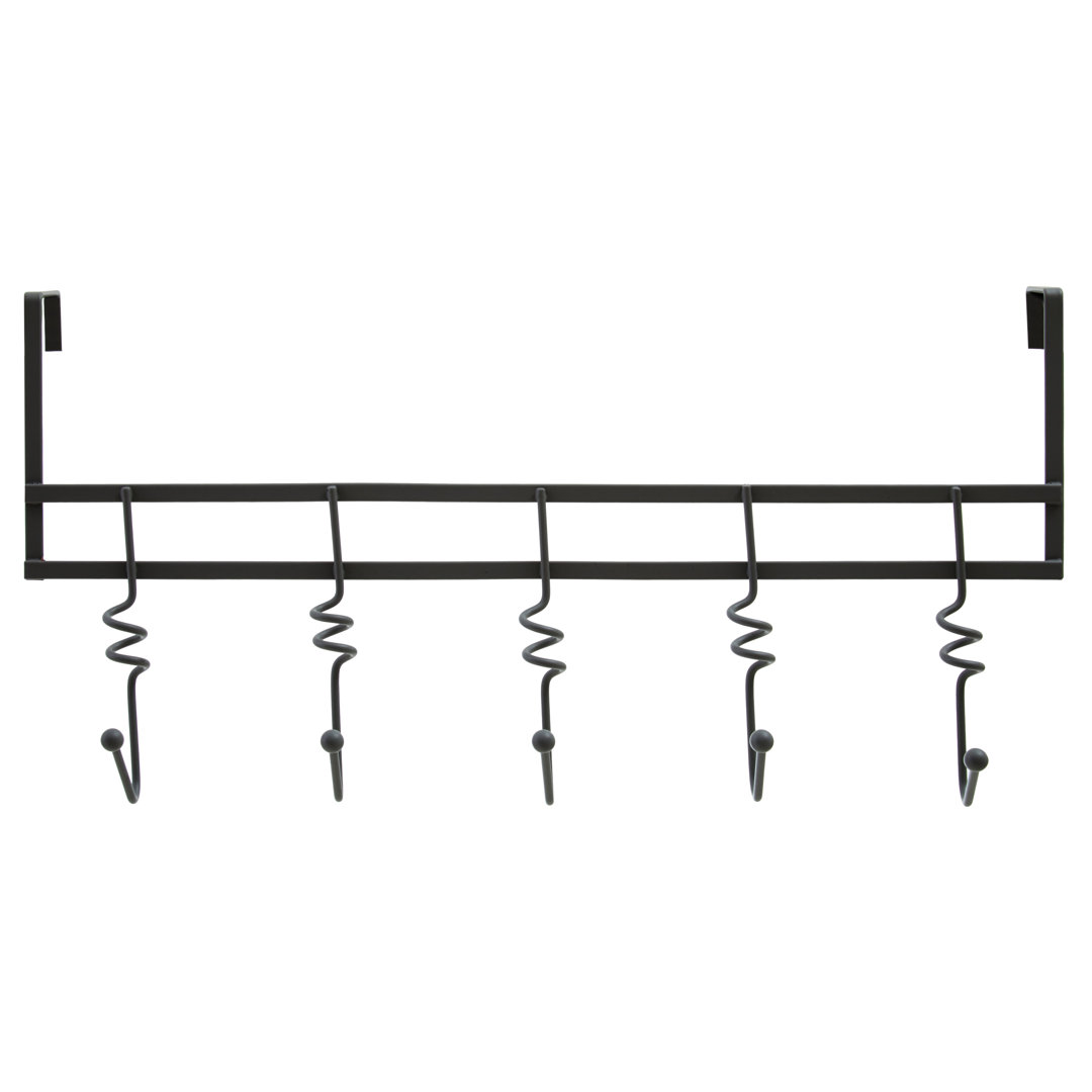 Jaxen Iron Over-the-Door 5 - Hook Coat Rack