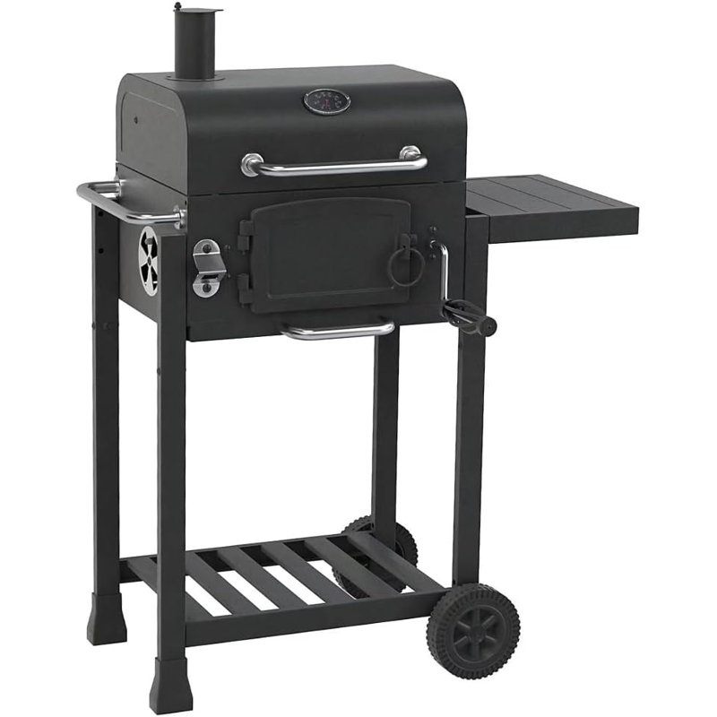 COSMOGRILL 561.29cm W Barrel Charcoal Grill