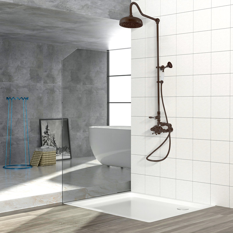 Exposed Thermostatic Shower and Handheld by Strom Living, Oil Rubbed Bronze