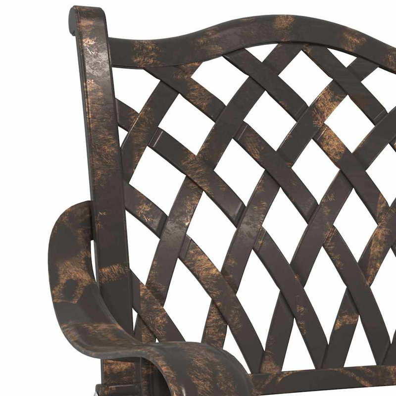 2 - Person Patio Dining Set with Square Table, Bronze