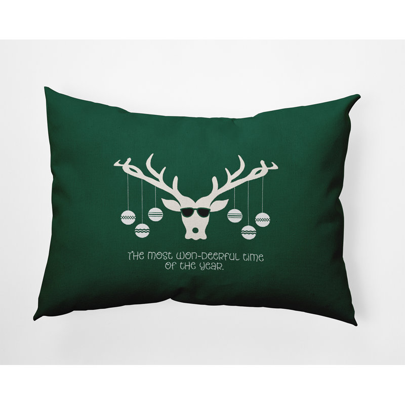 Coussin décoratif en polyester à imprimé animal, 14 po x 20 po, Rectangulaire