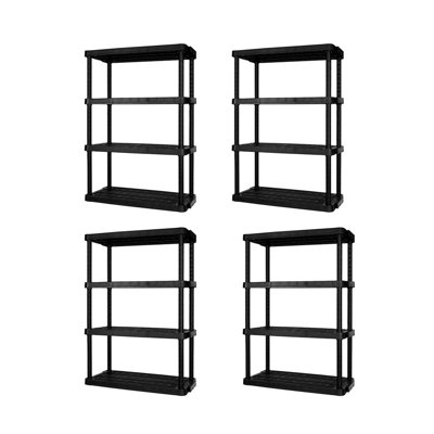 Gracious Living Heavy Duty Adjustable Storage Shelving Unit, 4 Shelf (4 Pack)
