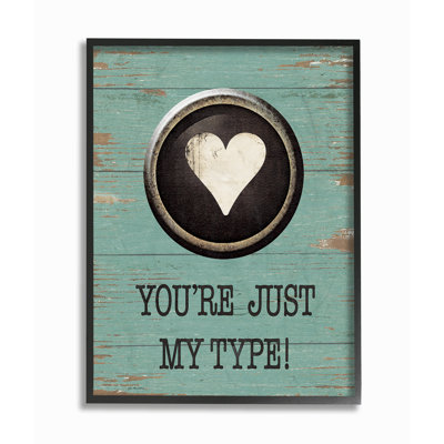 «Just My Type Typewriter Key Heart» par Jo Moulton - impression d'art graphique
