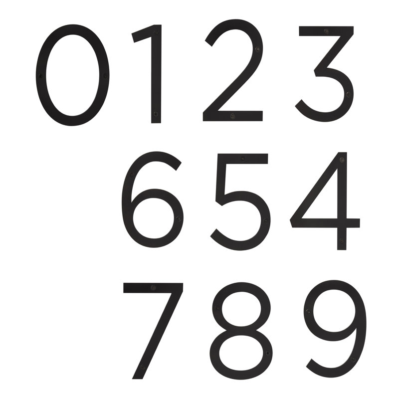 6" Black Stainless Steel House Number 3