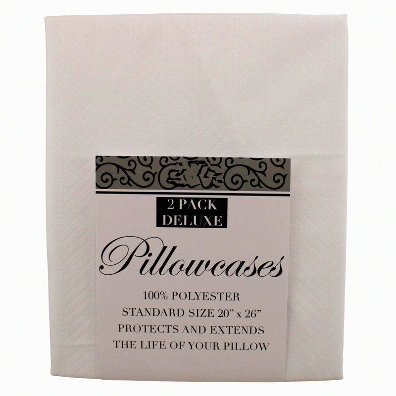 CozyDreams Pillowcase Set - Brushed Polyester Pillow Covers, Soft & Breathable Pillow Protectors - Pack of 2 Luxurious Pillow Cases