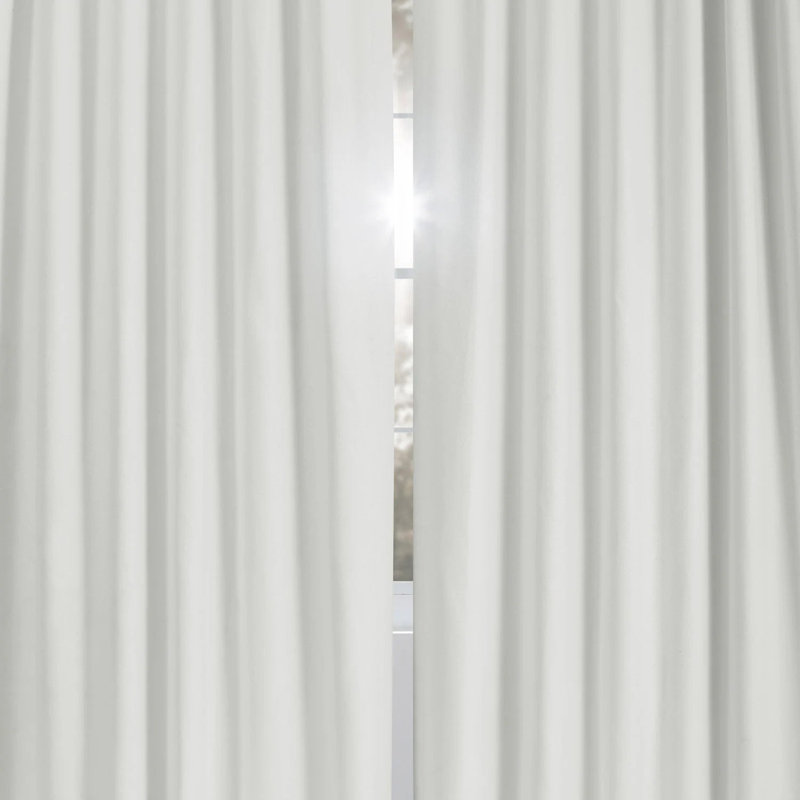Rideaux occultant 100% occultant et isolant Bodwar, Blanc cassé Starlight, 50 po x 84 po