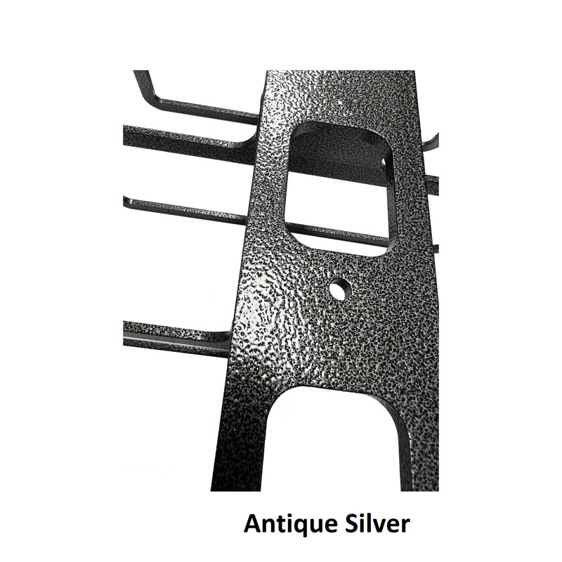 5 Bottle Wall Mounted Wine Storage Rack Metal Display Stand Holder, Antique Silver