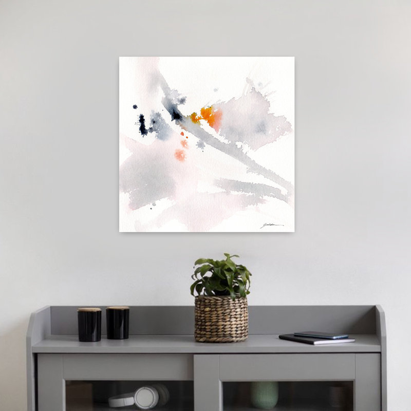 Voyage, art abstrait contemporain, H 18 po x l 18 po