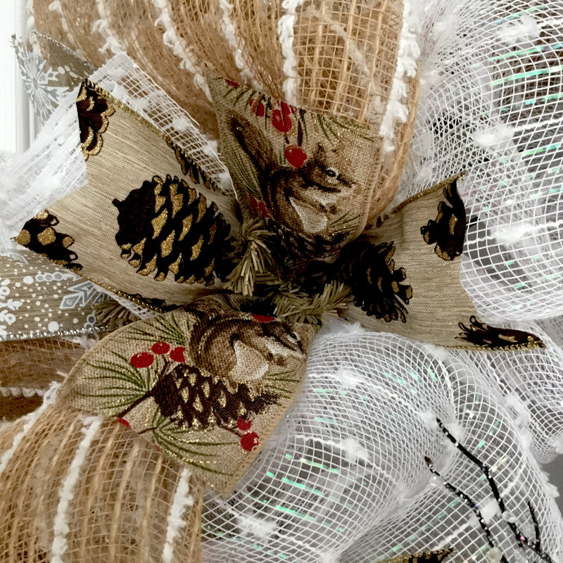 Couronne d'hiver bonhomme de neige rustique