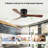 42 Inch Ceiling Fan No Light With Remote Control, Low Profile Flush Mount Ceiling Fan Without Light,Noiseless Reversible Dc Motor With Timer